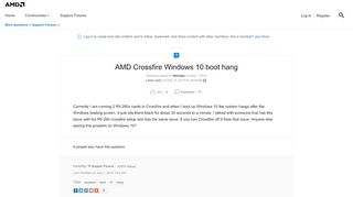 
                            9. AMD Crossfire Windows 10 boot hang | Community