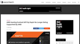 
                            13. AMD Gaming Evolved APP By Raptr No Longer Being Supported By ...
