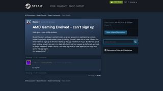 
                            4. AMD Gaming Evolved - can't sign up :: Steam Community