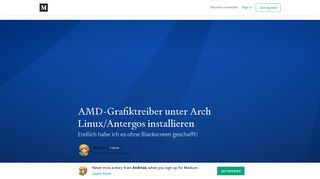 
                            12. AMD-Grafiktreiber unter Arch Linux/Antergos installieren - Medium