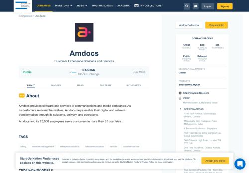 
                            9. Amdocs - Start-Up Nation Finder