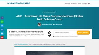 
                            7. AME: Academia de Mães Empreendedoras 2019 | Curso Melodia ...