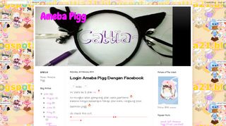 
                            3. Ameba Pigg: Login Ameba Pigg Dengan Facebook