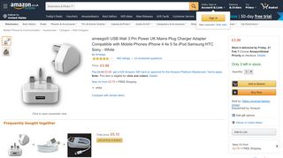 
                            11. ameego® USB Wall 3 Pin Power UK Mains Plug Charger: Amazon ...