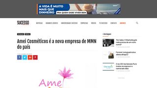 
                            8. Amei Cosméticos é a nova empresa de MMN do país - Revista Sucesso