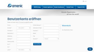 
                            6. amenic - Benutzerkonto eröffnen