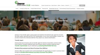 
                            12. Ameren Corporation - Shareholder Services - Shareholder Services ...