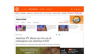 
                            6. América TV ahora en vivo en el extranjero con América tvGO ...