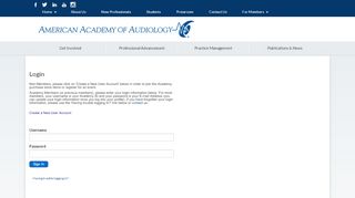 
                            13. American Academy of Audiology > Home > Sign In