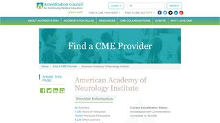 
                            5. American Academy of Neurology Institute | ACCME