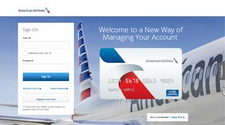 
                            8. American Airlines Credit Card: Sign On