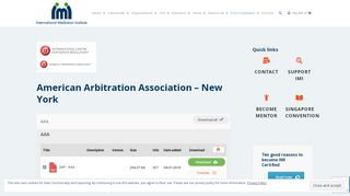 
                            11. American Arbitration Association – New York — International ...