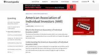 
                            11. American Association of Individual Investors - AAII - Investopedia