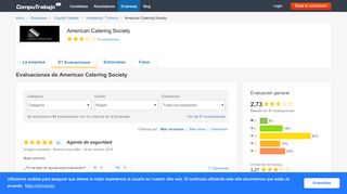 
                            2. American Catering Society Evaluaciones de 70 - Computrabajo