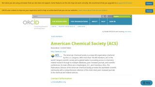 
                            6. American Chemical Society (ACS) - ORCID