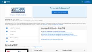 
                            7. American Civil Liberties Union (ACLU): Login, Bill Pay, Customer ...
