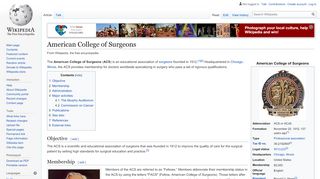 
                            6. American College of Surgeons - Wikipedia