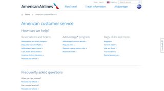 
                            12. American customer service − Customer service − American Airlines