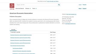 
                            11. American Economic Association on JSTOR