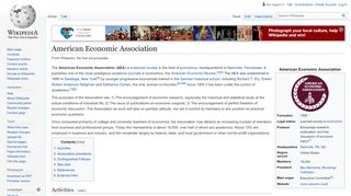 
                            8. American Economic Association – Wikipedia