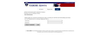 
                            5. American Embassy :: Login - My Jobs in Kenya