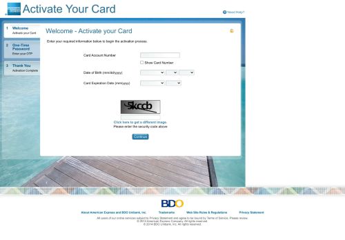 
                            10. American Express Card Activation - Bdo