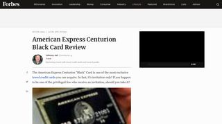 
                            12. American Express Centurion Black Card Review - Forbes