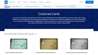 
                            10. American Express Corporate Card Programm - Corporate Cards