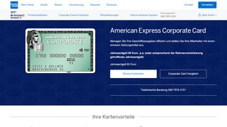 
                            8. American Express Corporate Card: vielseitige Kreditkarte für Ihre ...