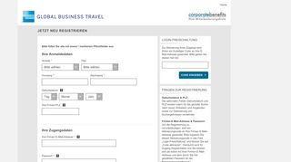 
                            2. American Express Global Business Travel | Registrierung