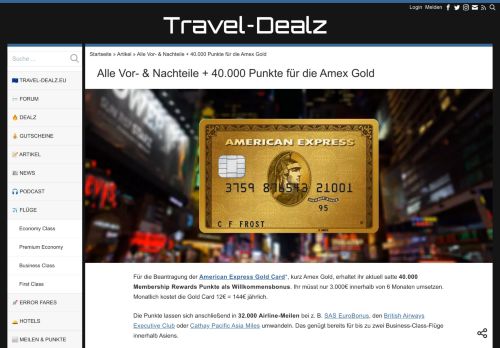 
                            4. American Express Gold Card: 15.000 Punkte + drei Monate kostenfrei ...