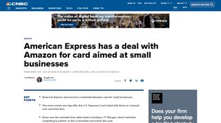 
                            3. American Express has deal to offer Amazon credit card - ...