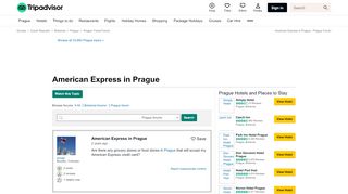 
                            9. American Express in Prague - Prague Forum - TripAdvisor