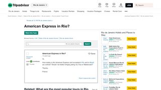 
                            12. American Express in Rio? - Rio de Janeiro Forum - TripAdvisor