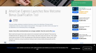 
                            8. American Express Launches Welcome Bonus Qualification ...