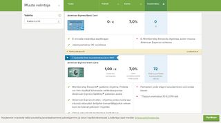 
                            11. American Express luottokortti| Monipuoliset edut |VertaaEnsin.fi