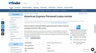 
                            9. American Express personal loans review February 2019 | finder.com