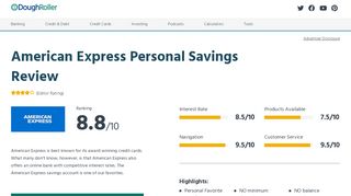 
                            8. American Express Savings Bank Review 2019 - Dough Roller