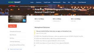 
                            4. American Express Singapore Airlines KrisFlyer Ascend Credit Card ...