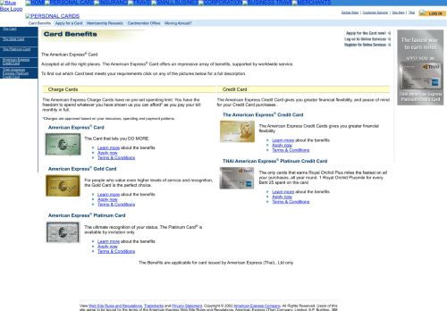 
                            7. American Express Thailand - Card Benefits