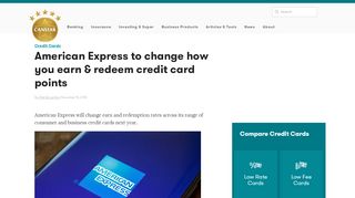 
                            10. American Express to change how you earn & redeem credit ...