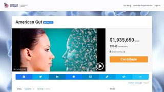 
                            10. American Gut by American Gut Project (UC San Diego) - FundRazr
