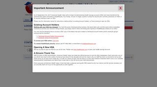 
                            8. American Health Value HSA Member Login