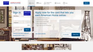 
                            13. American Home Credit Card - Manage your account - Comenity