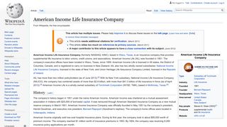 
                            11. American Income Life Insurance Company - Wikipedia