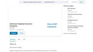 
                            10. American Integrity Insurance Company | LinkedIn