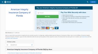 
                            8. American Integrity Insurance Company of Florida (AI): Login, Bill Pay ...