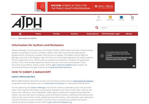 
                            8. American Journal of Public Health: Information for Authors and ...