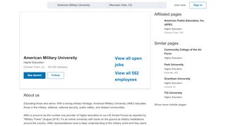 
                            9. American Military University | LinkedIn