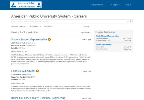 
                            12. American Public University System | American ... - My Job Search